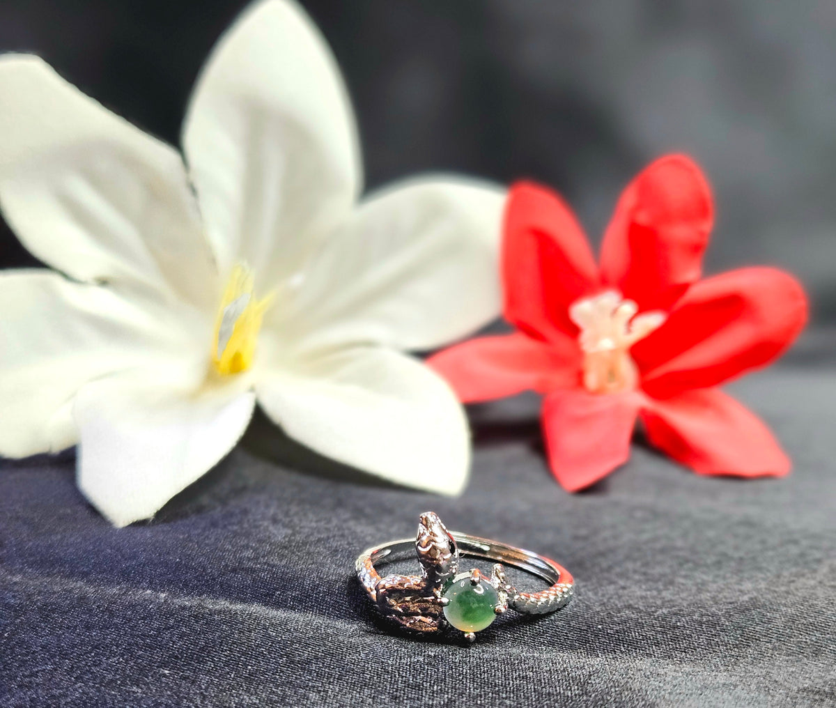 Jade Snake Kundalini Ring