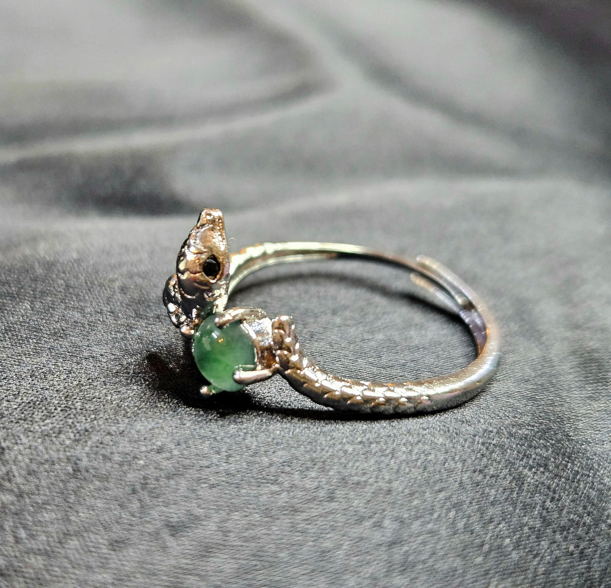 Jade Snake Kundalini Ring