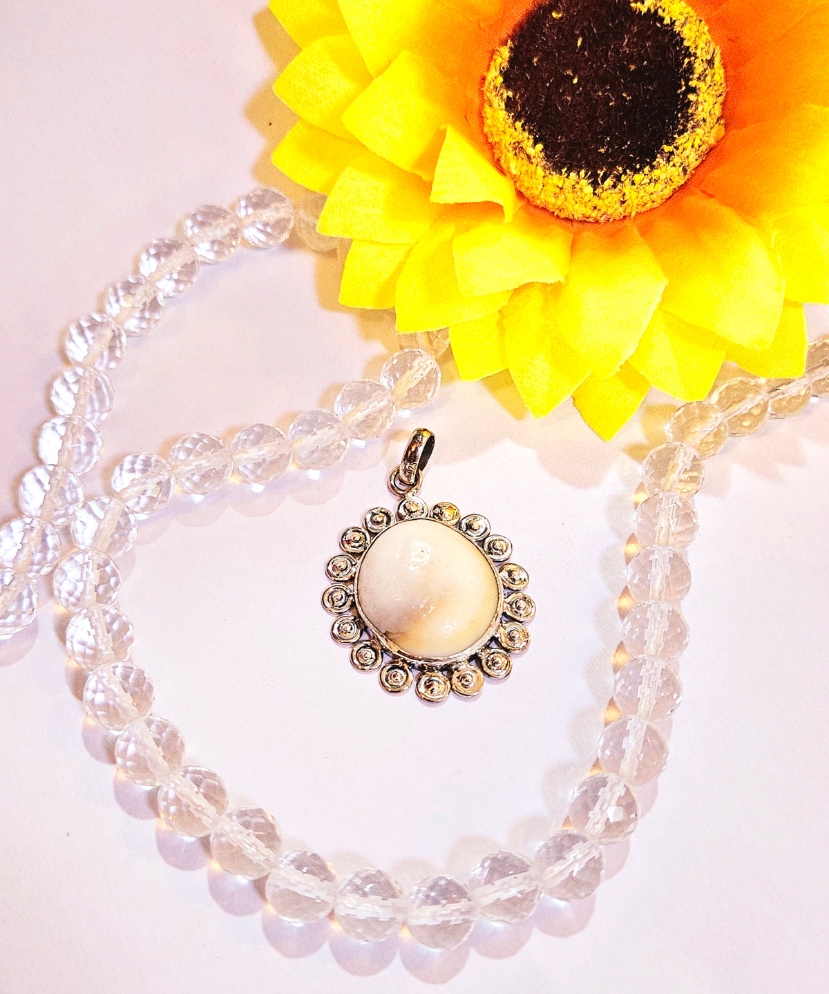 Gomti Chakra Silver Pendant